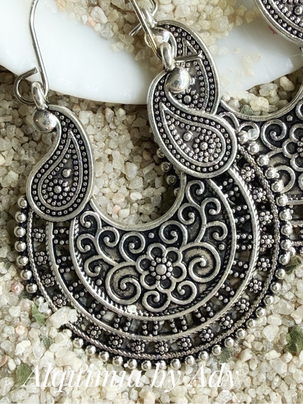 Silver Filigree BOHO Earrings - Silver